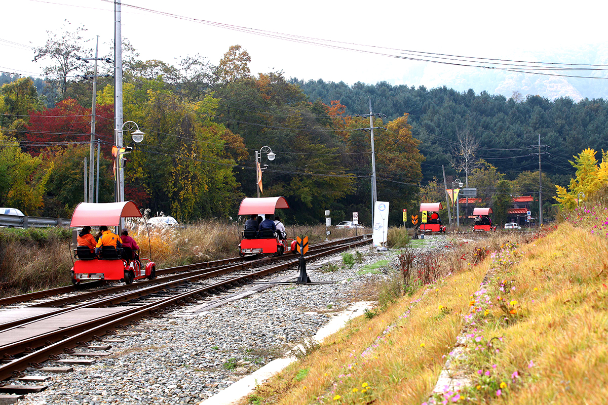 Gangchon Rail Bike ticket – scenic railway ride Korea